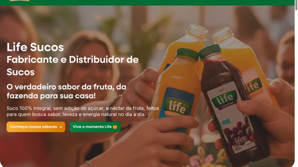 Life Sucos: um site para fabricante de sucos pronto para acompanhar a evolução da marca
