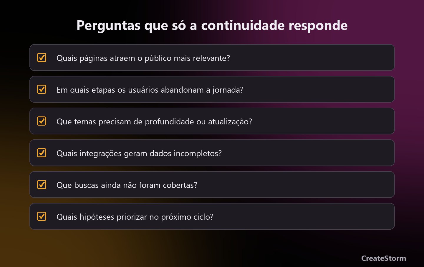 Perguntas que só o acompanhamento contínuo do site consegue responder