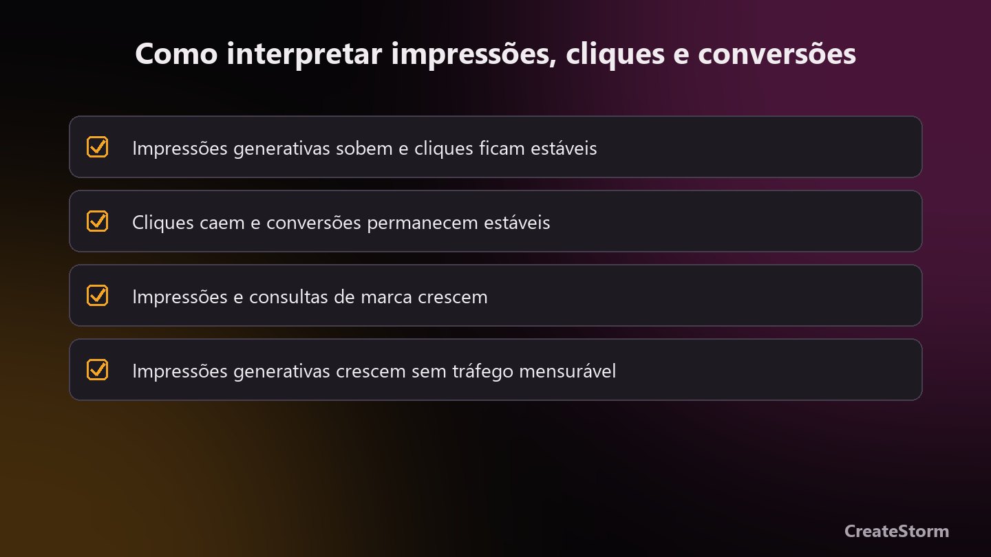 Como interpretar impressões, cliques e conversões